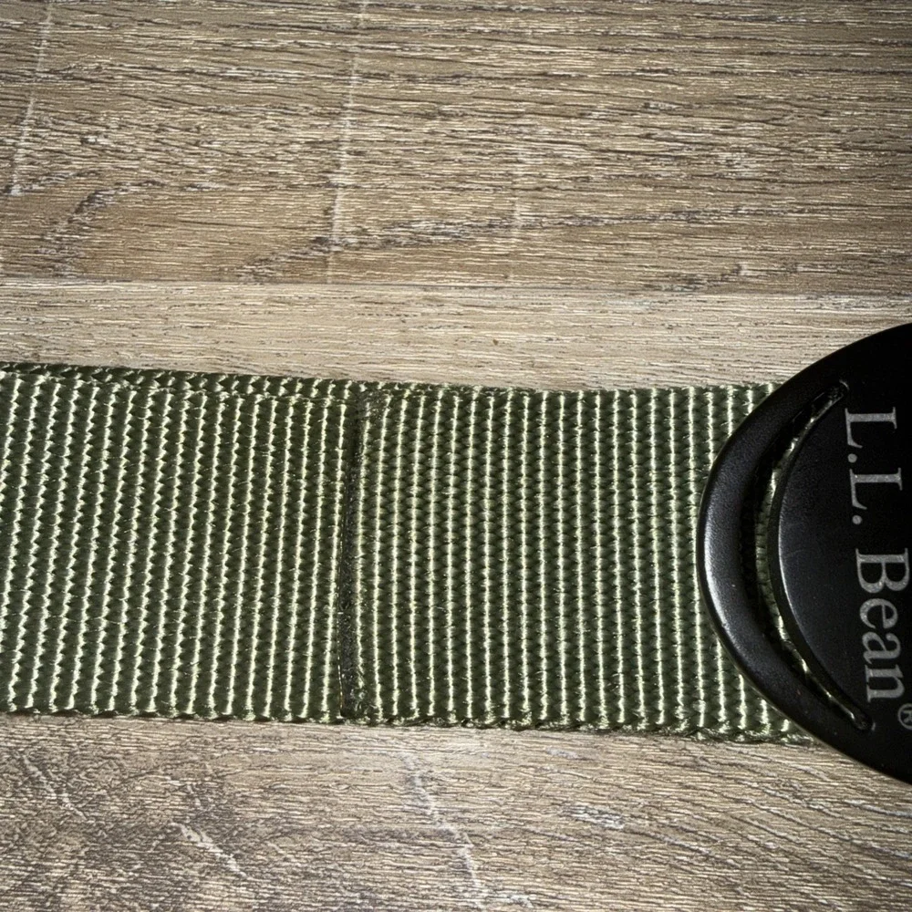 Men's L.L. Bean Nylon Webbing D-Ring Tactical Utility Belt Army Green 43